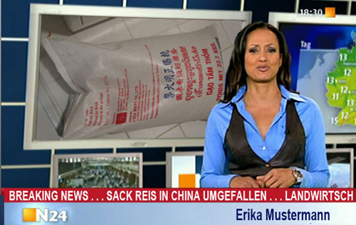 Reissack in China umgefallen